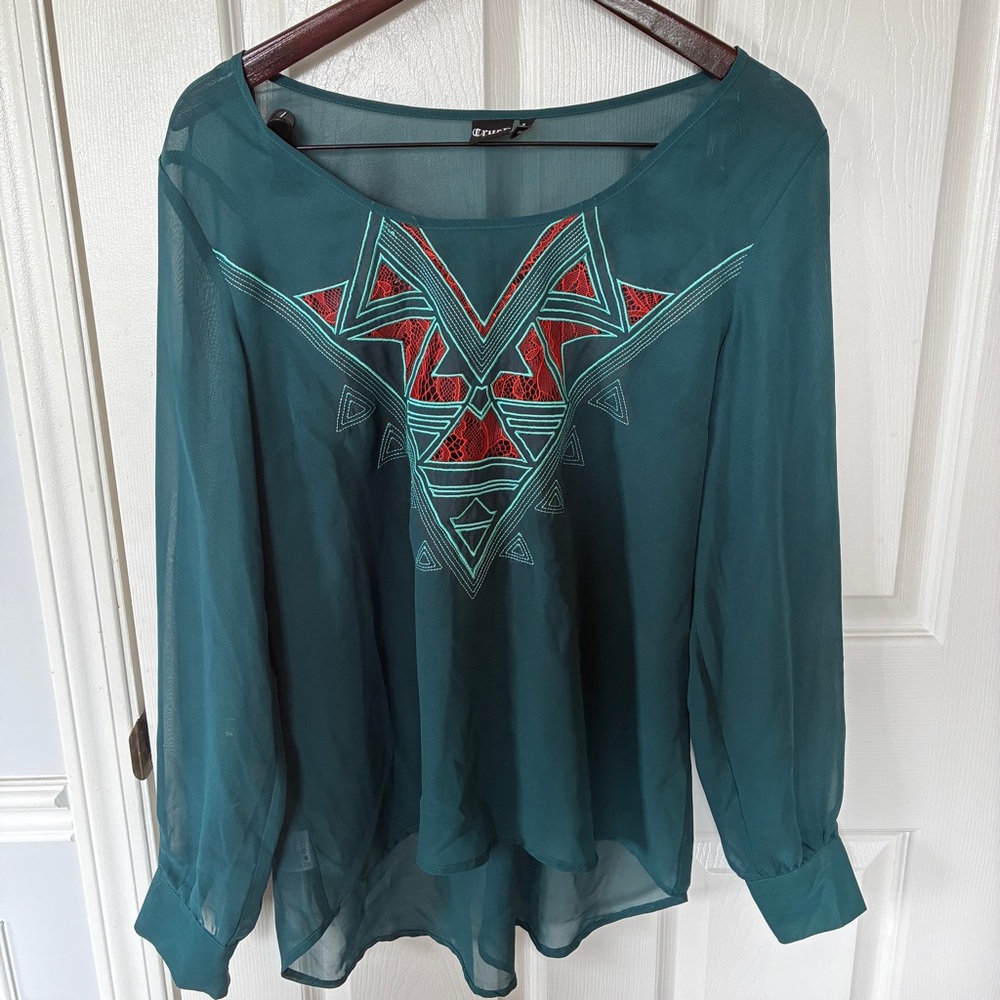 Cruel Denim Western Blouse- Size Mediun